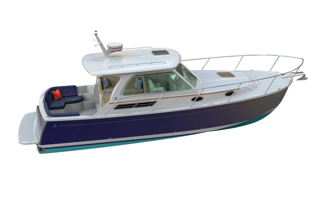 Artist’s rendering of the brilliant Back Cove 30 scheduled for its Australian relase at the Sydney International Boat Show. - Sydney boat shop closer than you think © SW